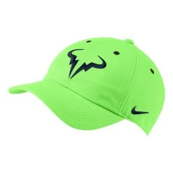 Nike Rafael Nadal Court AeroBill H86 Cap - Neon Green, Dark Blue