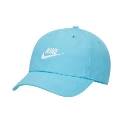 Nike Sportswear Heritage 86 Futura Washed Cap - Light Blue, White